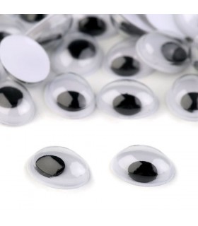 Plastové oči oválne 8 x 10 mm