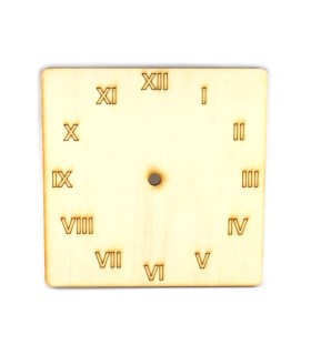 Drevený základ na hodiny štvorcový RÍMSKE číslice