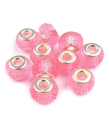 Plastové koráliky brúsené 9x14 mm veľký prievlak